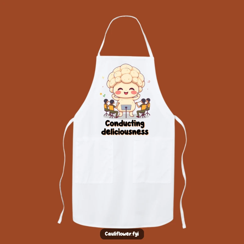 Funny Cauliflower Conductor Apron: Cook with Comedy, A Hilarious Kitchen Gift!