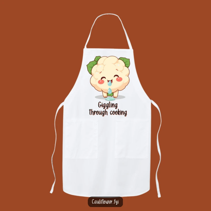 Funny Cauliflower Giggling Apron - Cook with Delicate Humor and Charm