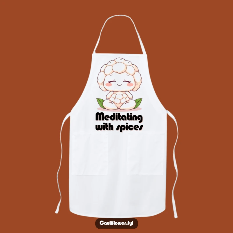 Funny Meditating Cauliflower Apron: Cook With Veggie Calm!