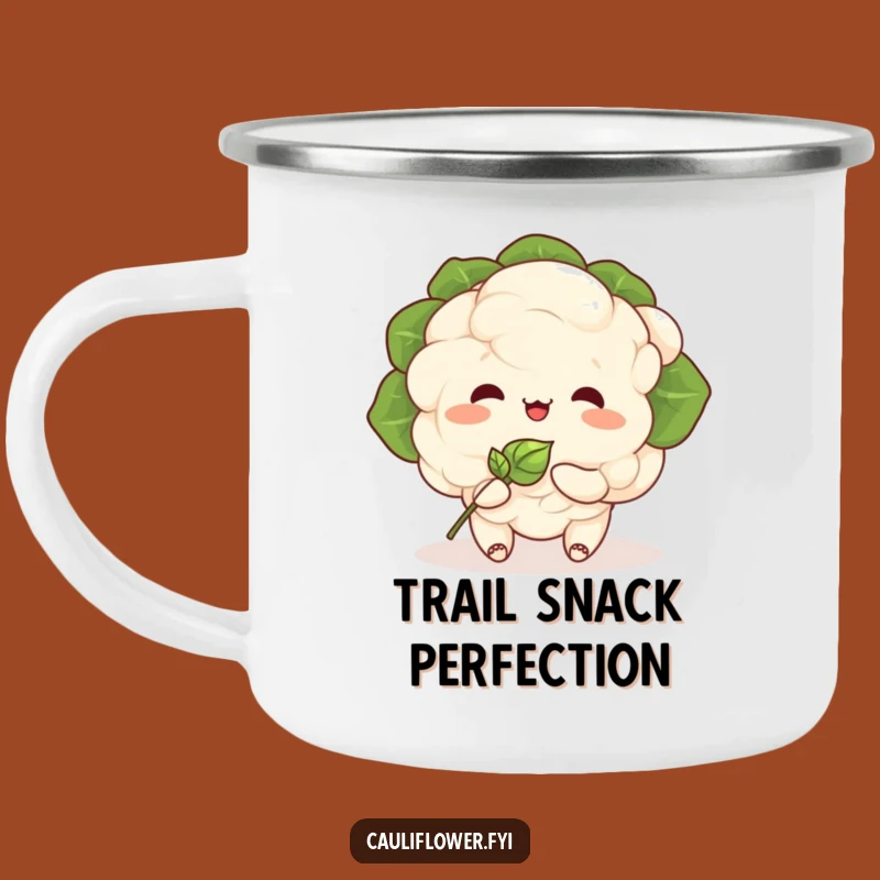 Funny Kawaii Cauliflower Camping Mug: Happy Meals Outdoors!