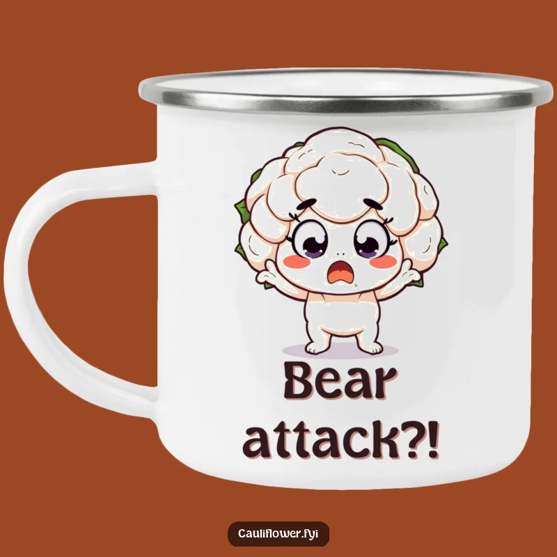 Funny Kawaii Cauliflower Surprise Mug: Hilarious Sips for Outdoor Shocks