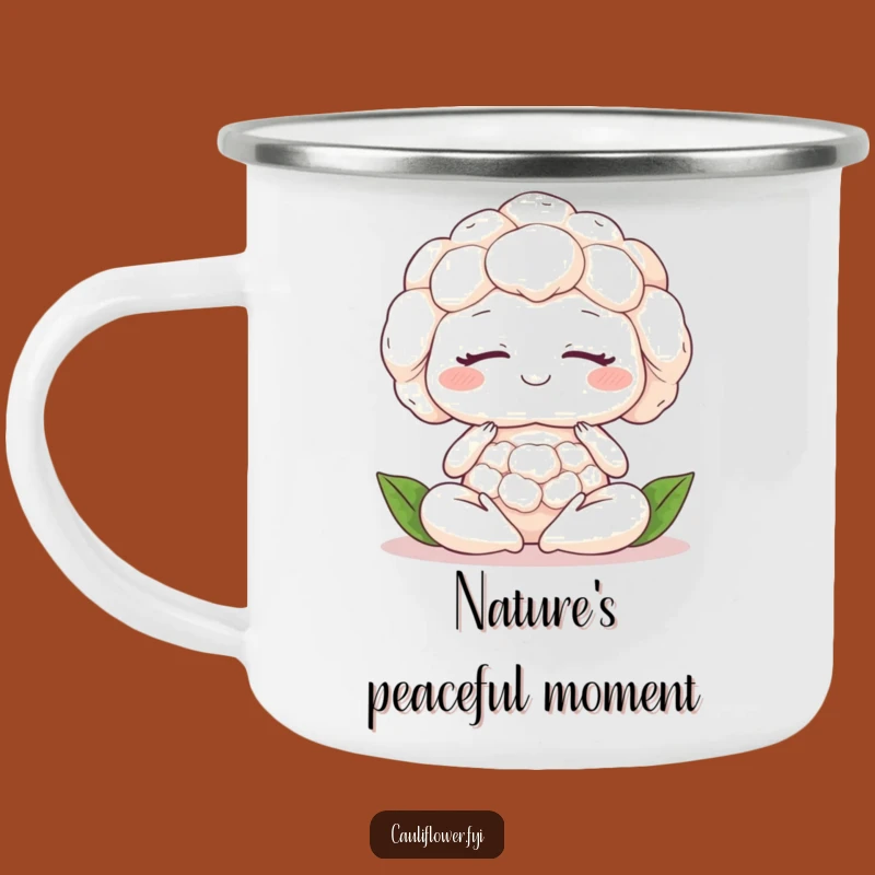 Funny Meditating Cauliflower Camping Mug: Find Your Camp Zen!