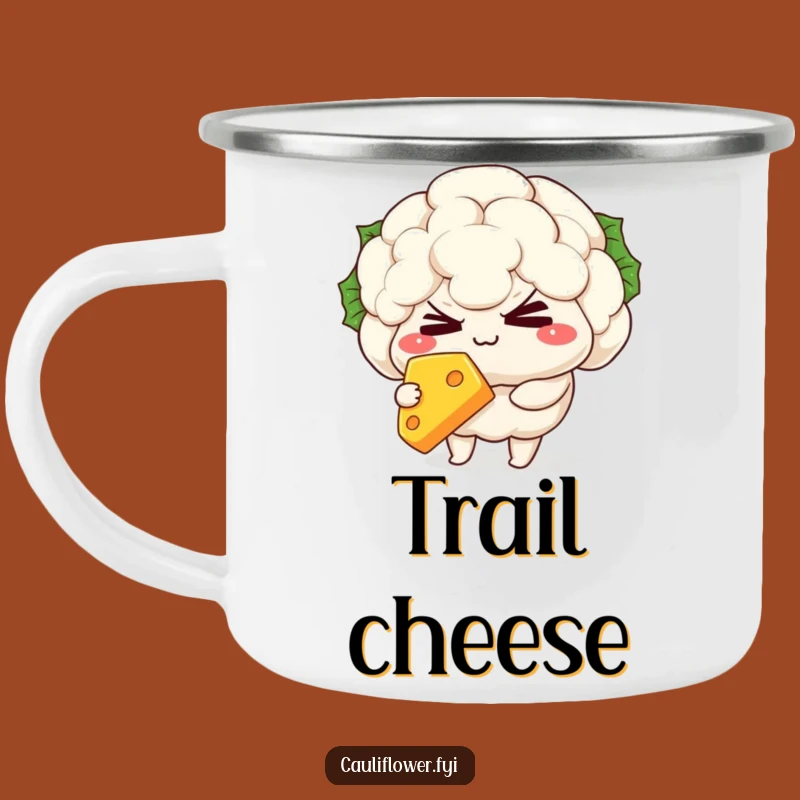Funny Kawaii Cauliflower Cheese Adventure Mug: Hilarious Sips for Campers