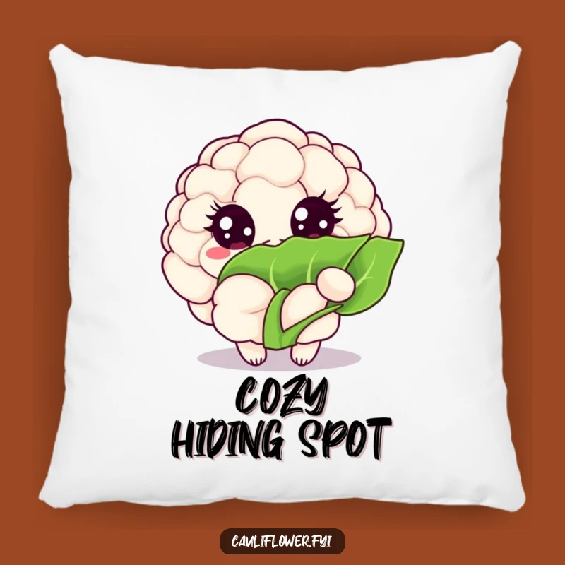 Funny Peekaboo Cauliflower Pillow: Cozy Sparkling Veggie Cushion