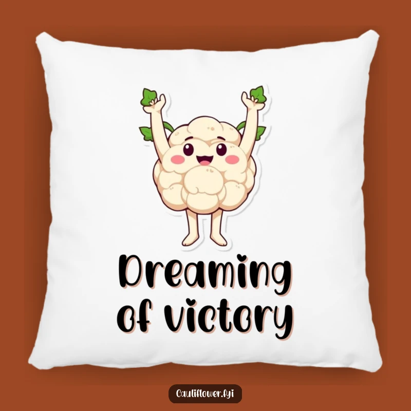 Funny Victorious Cauliflower Pillow: Cozy Up With Veggie Triumph!