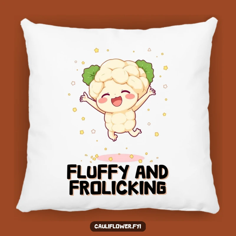 Funny Cauliflower Pillow: Soft Joyful Leaper Cushion, Confetti, Gift