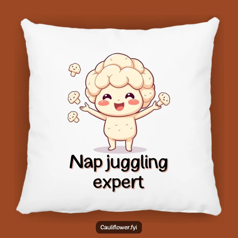 Funny Cauliflower Juggling Pillow: Cozy Enthusiast Veggie Cushion, Cute
