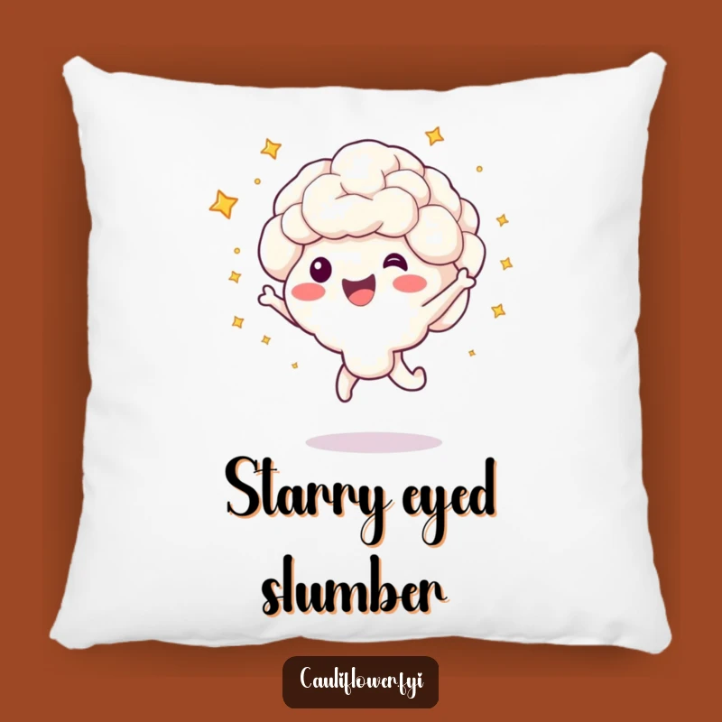 Funny Cauliflower Jump Pillow - Comfy & Joyful Accent!