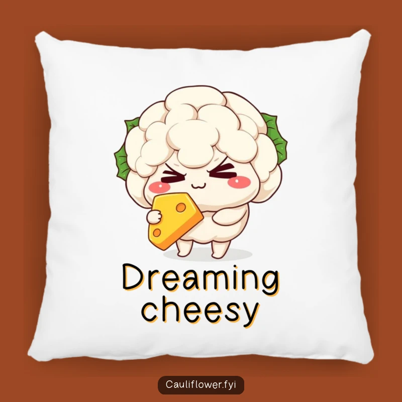 Funny Kawaii Cauliflower Cheese Pillow: Soft Cuddles and Cheesy Humor