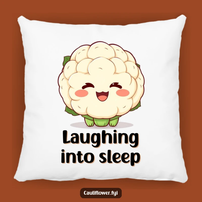 Funny Kawaii Cauliflower Laugh Pillow: Cuddle Up with Pure Joy!
