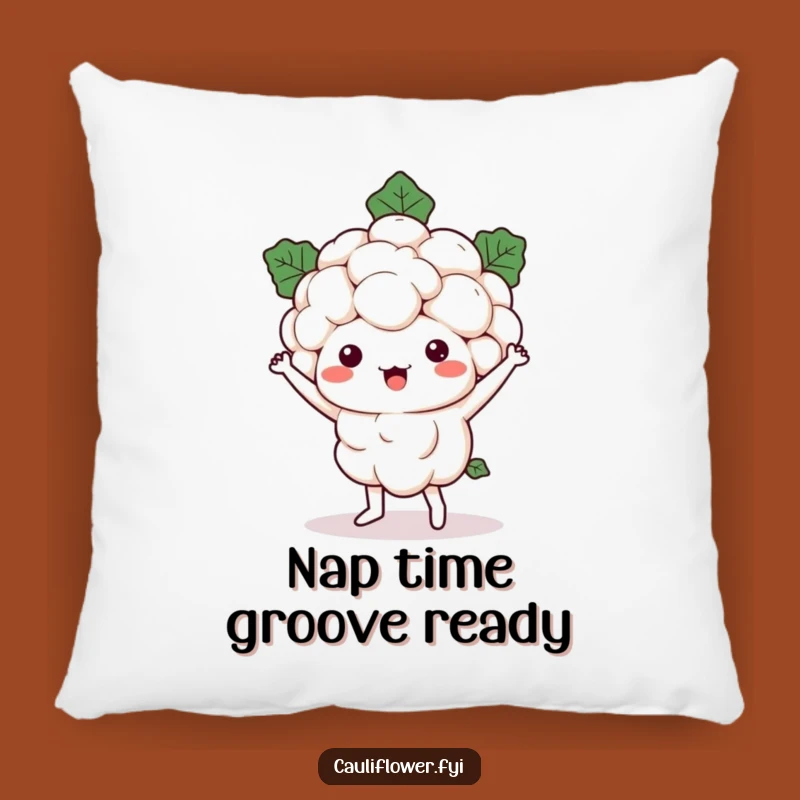 Funny Kawaii Cauliflower Pillow: Snuggle Up with Hilarious Veggie Dance Comfort!