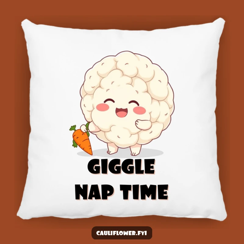 Funny Cauliflower Pillow - Cozy Veggie Accent for Playful Homes