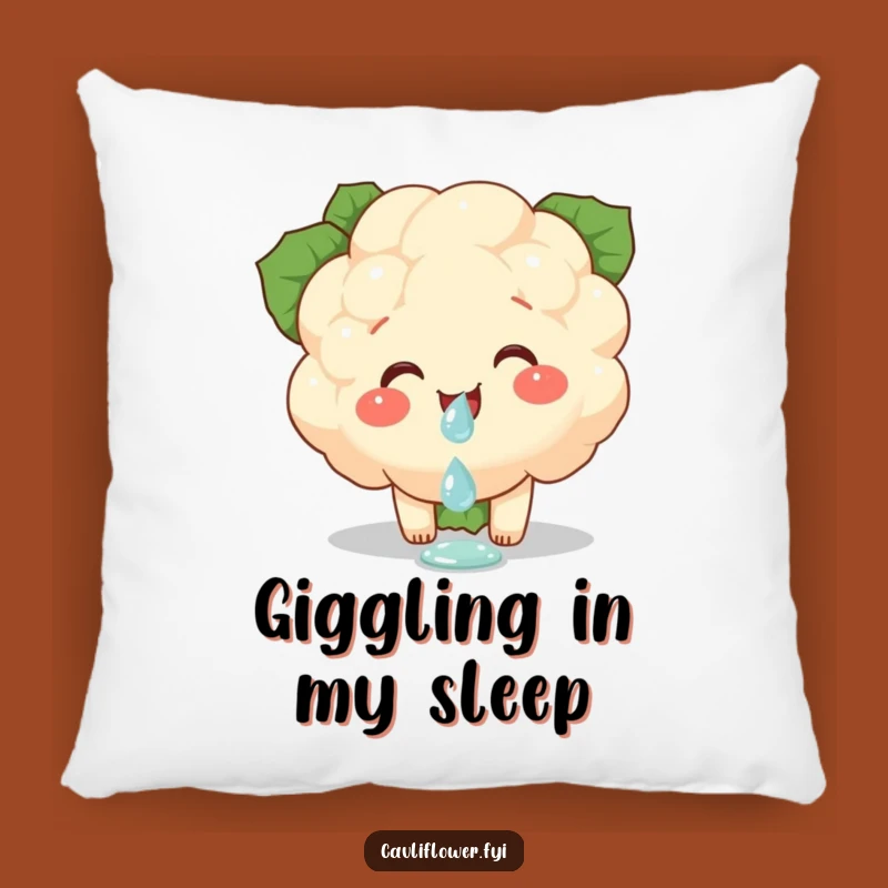 Funny Cauliflower Giggling Pillow - Cozy Comfort with a Whispered Laugh