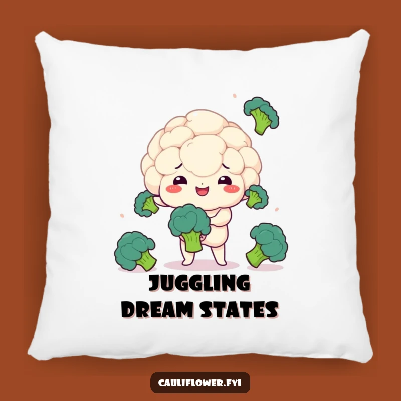 Cute Kawaii Cauliflower Juggling Pillow - Comfy & Funny Accent Gift