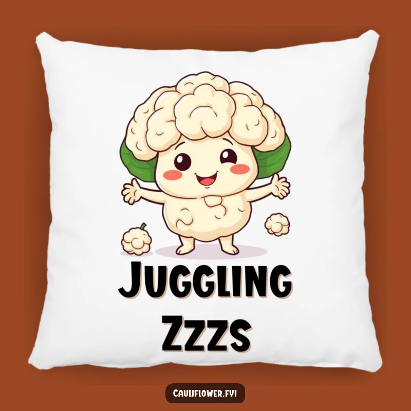 Funny Cauliflower Juggling Pillow: Comfy Juggler, The Perfect Decorative Funny Pillow!