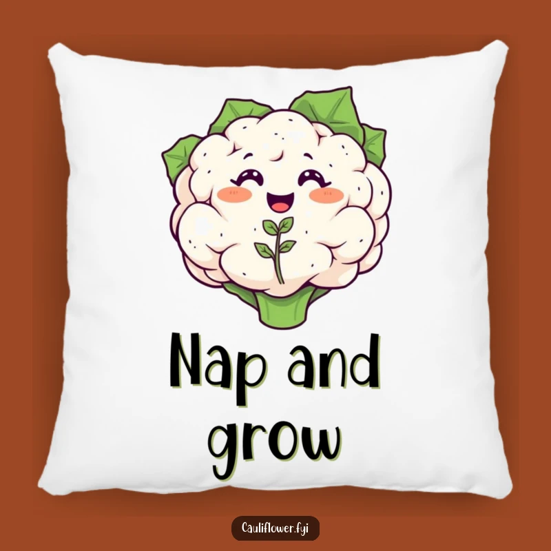 Funny Cauliflower Pillow - Cozy Veggie Accent for Happy Homes