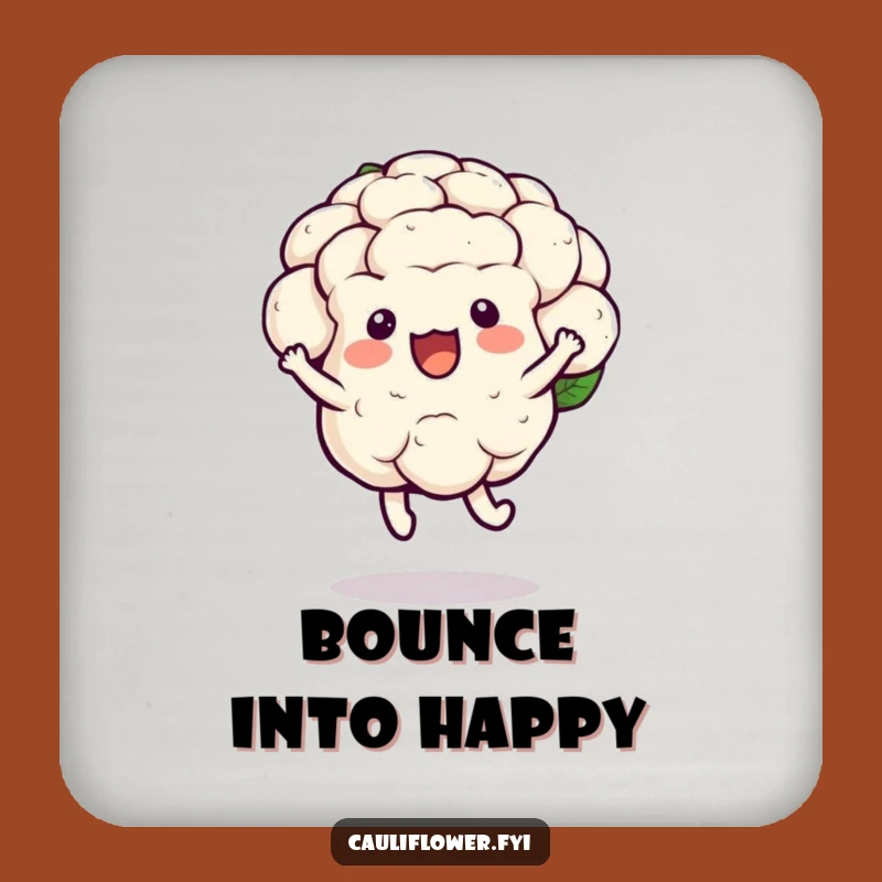 Funny Kawaii Cauliflower Hop Coaster: Joyful Surface Protection