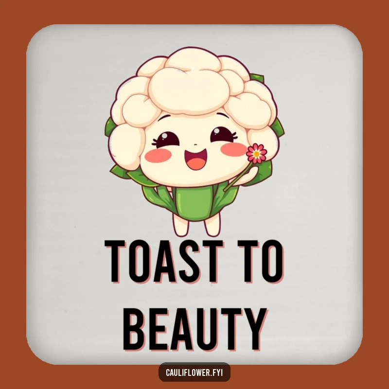 Funny Cauliflower Flower Coaster - Protect Surfaces Sweetly!