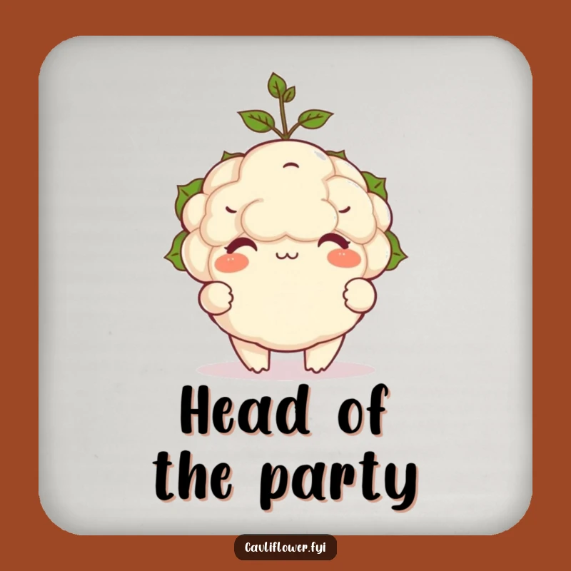 Funny Cauliflower Sprout Balance Coasters: Protect Surfaces with Veggie Charm