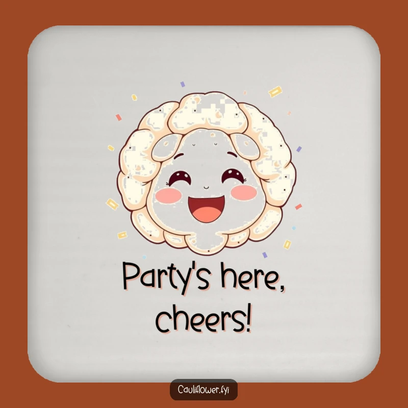 Funny Cauliflower Confetti Coasters: Add Festive Fun to Your Table