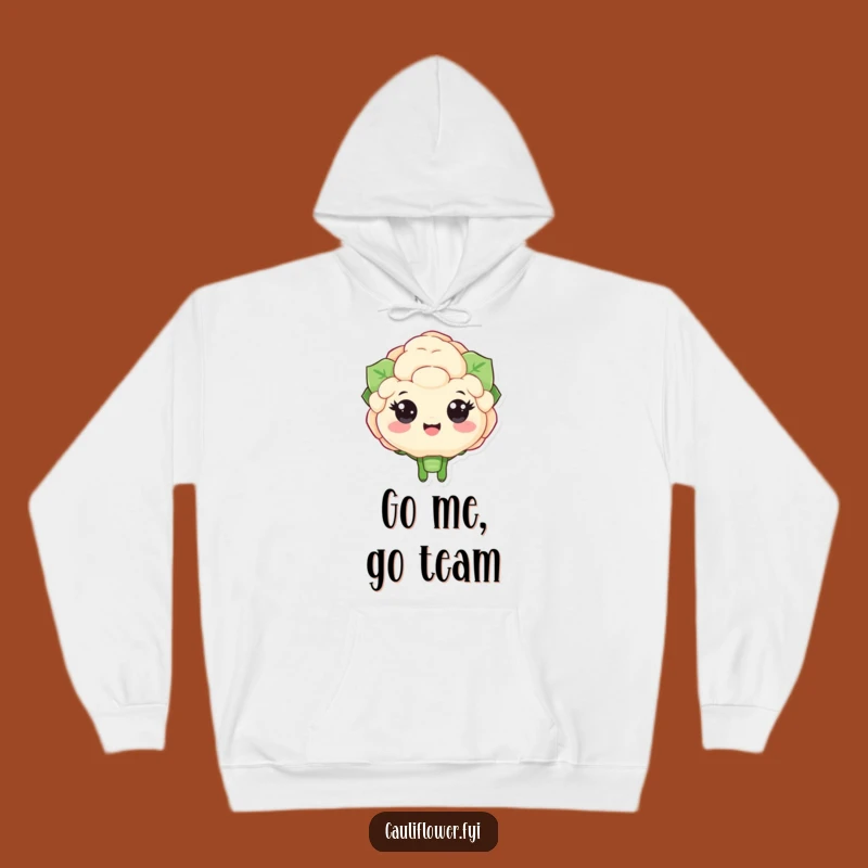 Funny Cauliflower Cheering Hoodie - Cozy Support with Veggie Vibes