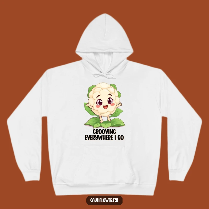 Funny Cauliflower Jig Hoodie: Cozy Up with Comical Veggie Dance Vibes
