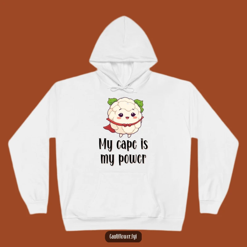 Funny Cauliflower Super Veggie Hoodie: Cozy Comfort with Heroic Flair