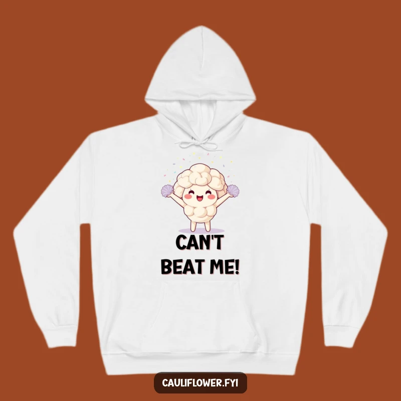 Funny Kawaii Cauliflower Cozy Hoodie: Warm Hugs and Hilarious Veggie Vibes