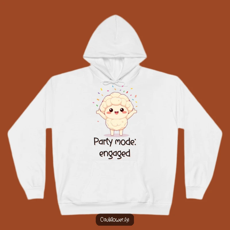 Funny Kawaii Cauliflower Hoodie: Cozy Confetti Spinner, Perfect Warm Gift