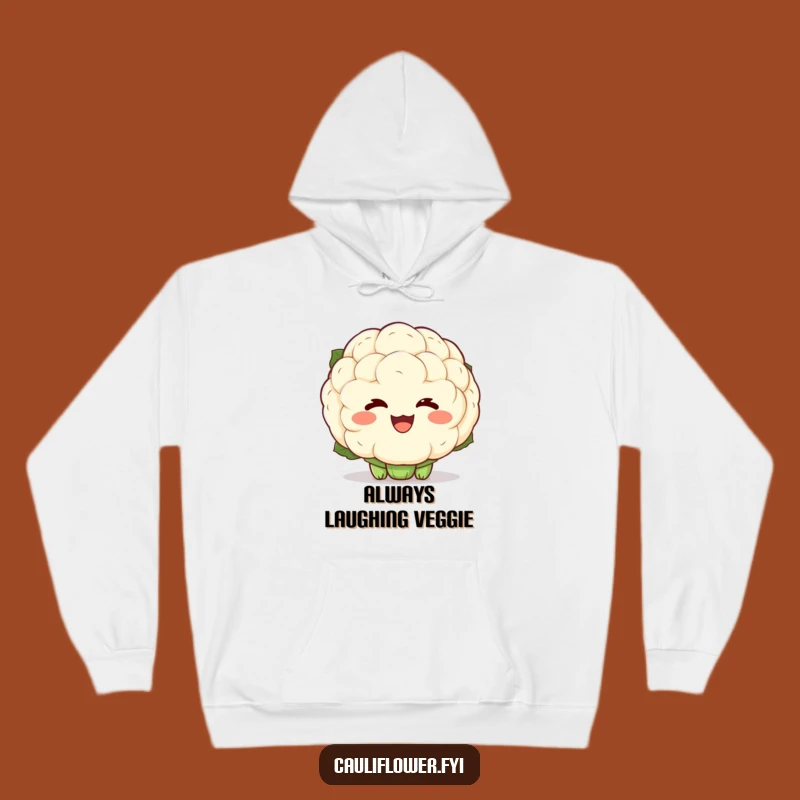 Funny Kawaii Cauliflower Laugh Hoodie: Cozy Up in Waves of Giggles!