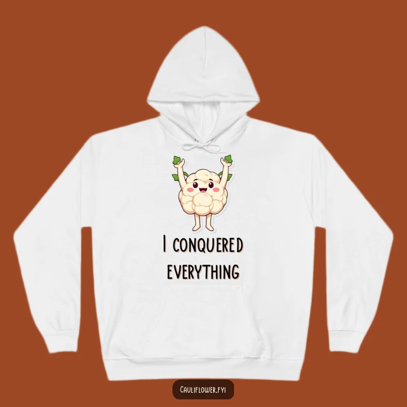 Funny Victorious Cauliflower Hoodie: Cozy Up In Veggie Triumph