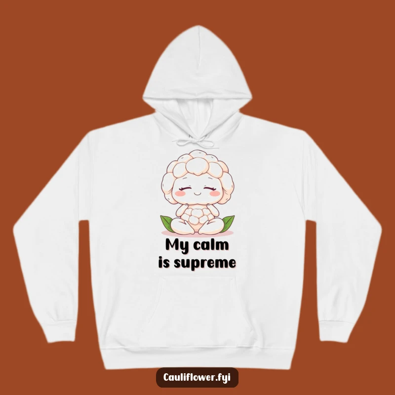 Funny Meditating Cauliflower Hoodie: Cozy Up In Veggie Serenity!