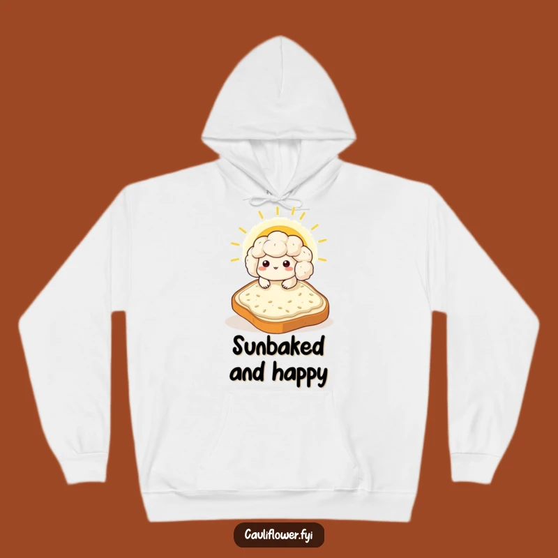 Cozy Funny Kawaii Cauliflower Toast Hoodie - Snug Humorous Loungewear