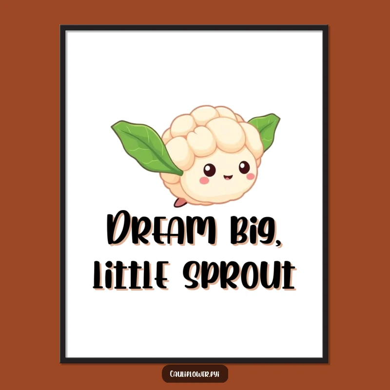 Free Printable Flying Cauliflower Art - Whimsical Downloadable Nursery Decor