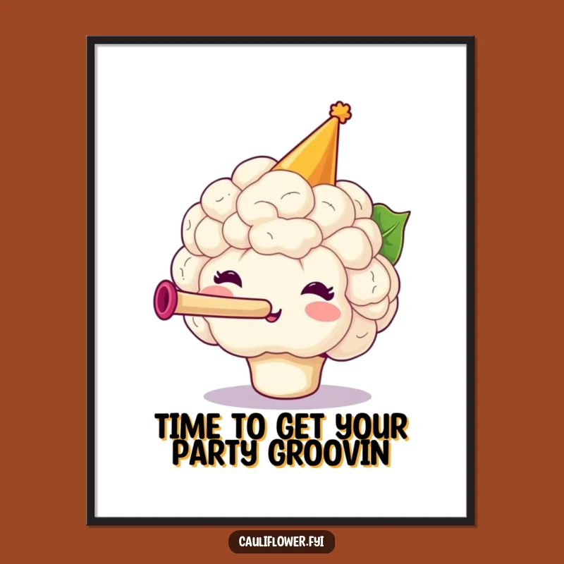 Free Printable Party Cauliflower Art - Festive Downloadable Decor