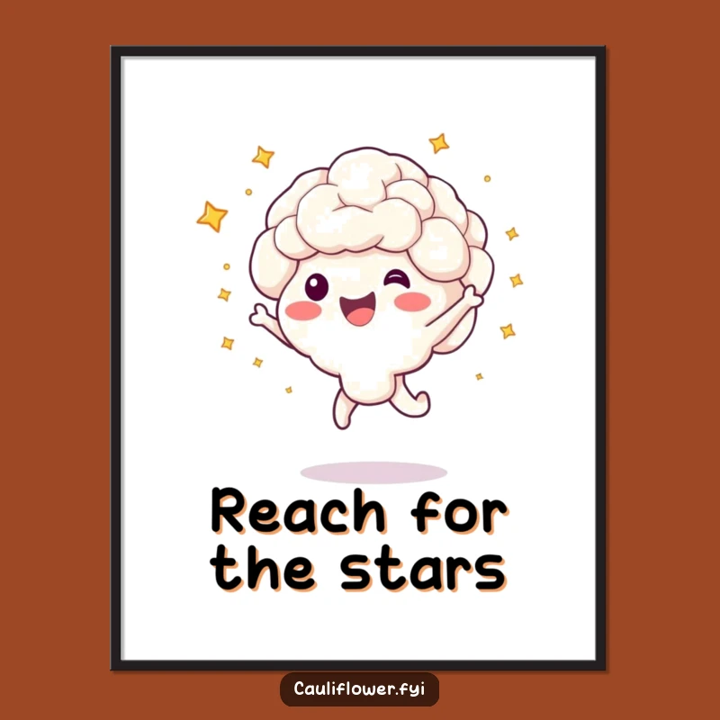 Free Printable Wall Art: Starburst Cauliflower Jump, Dynamic Downloadable Art for Vibrant Spaces