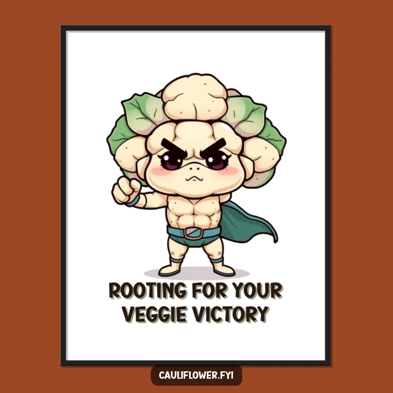 Free Printable Superhero Cauliflower Art - Funny Downloadable Veggie Wall Decor