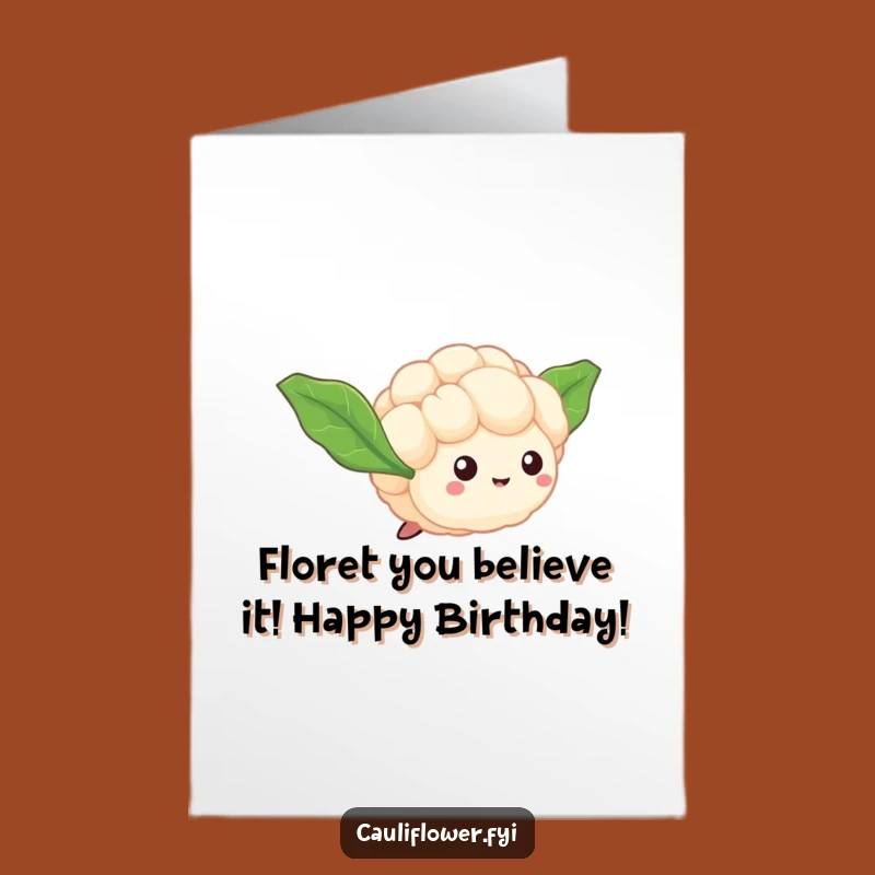 Free Printable Flying Cauliflower Birthday Card - Whimsical Downloadable Gift for Kids