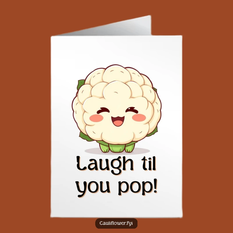 Free Printable Birthday Card: Laughing Cauliflower Downloadable Gift for Joyful Celebrations!