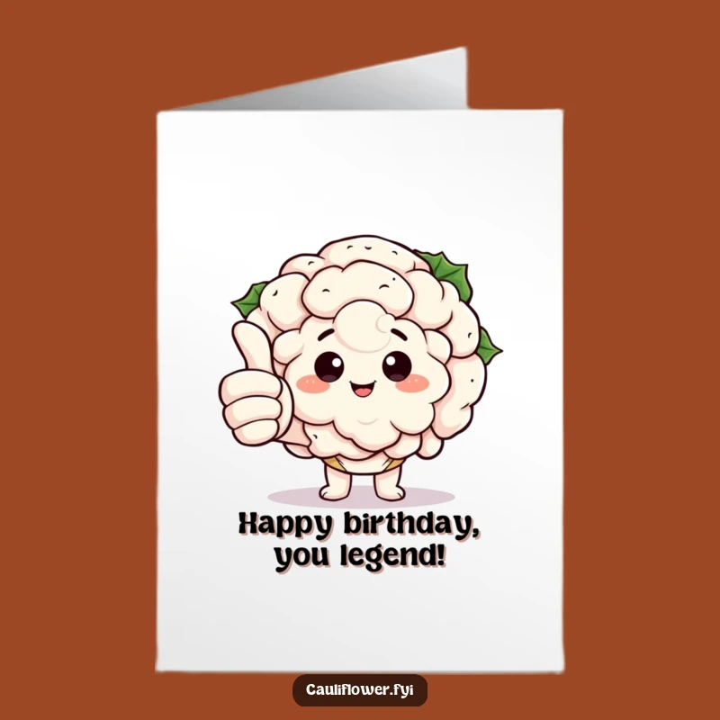 Free Printable Birthday Card: Thumbs Up Cauliflower For A Hilarious Downloadable Gift