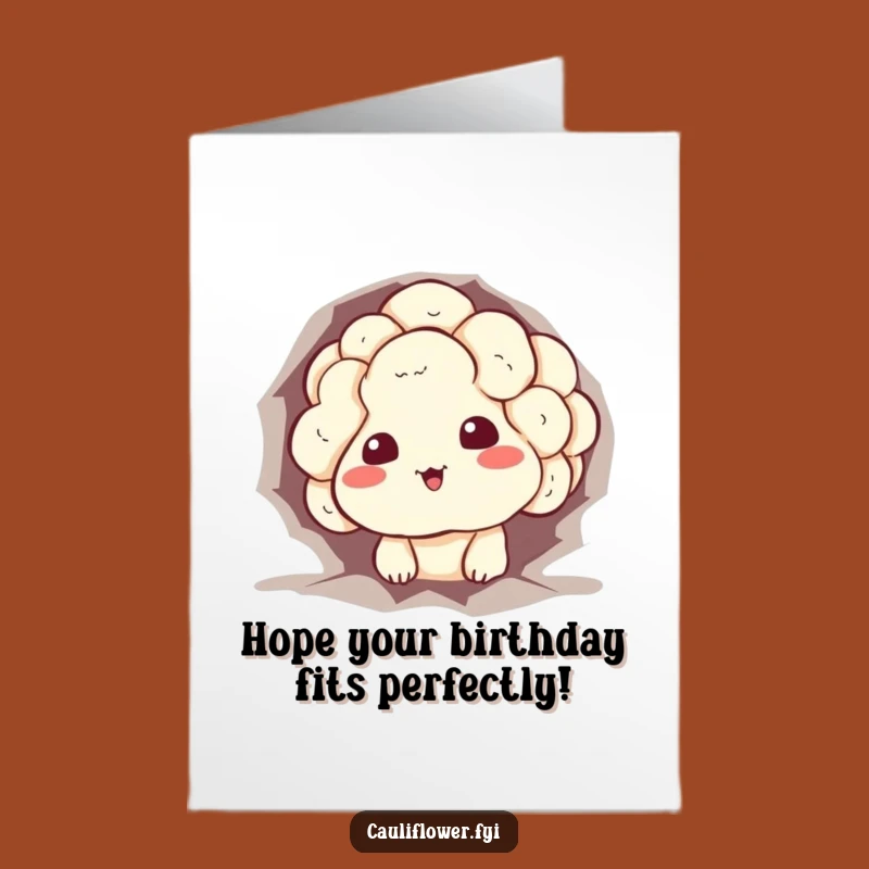 Free Printable Birthday Card: Stuck Cauliflower Funny Greeting for a Hilarious Gift