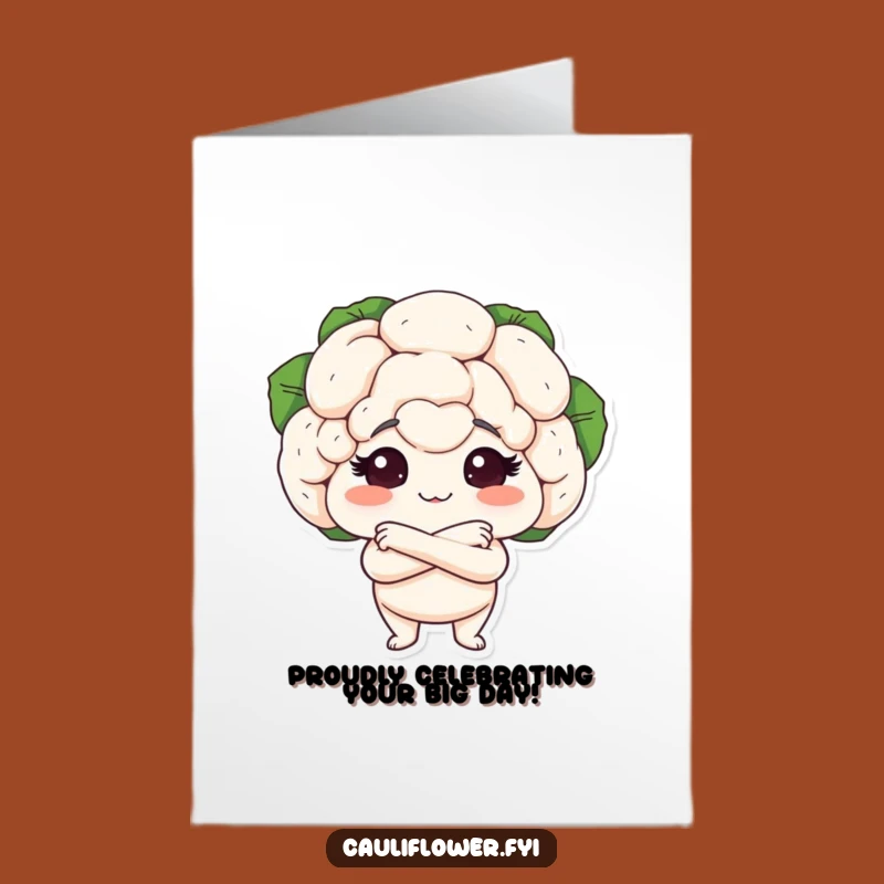 Proud Free Printable Birthday Card: Accomplished Cauliflower for a Special Day!