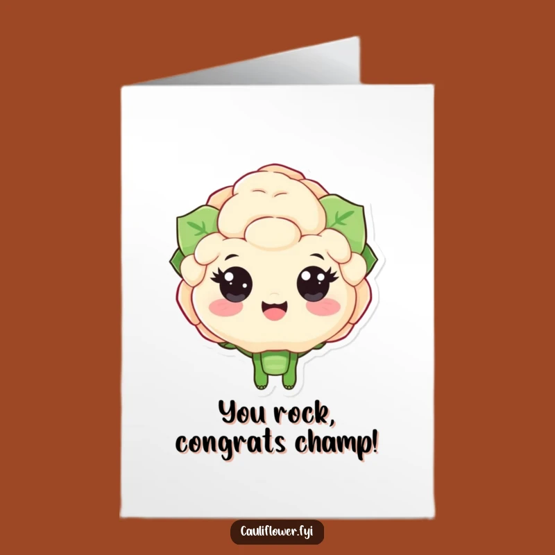 Excited Free Printable Congrats Card: Cauliflower Cheers for Your Triumph!