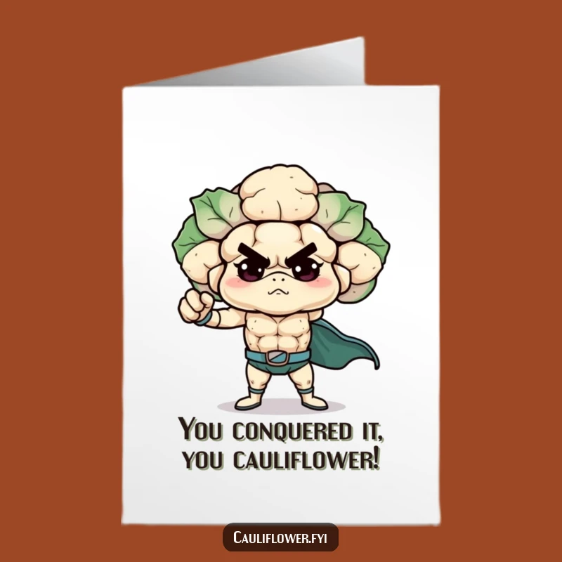 Free Printable Cauliflower Hero Card - Funny Downloadable Congratulations Gift