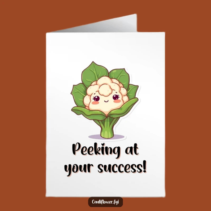 Free Printable Congrats Card: Peek-a-Boo Cauliflower Downloadable Gift for Big News!