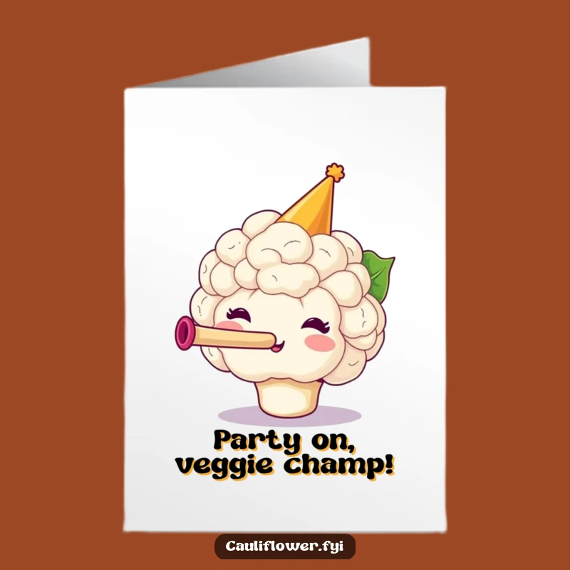 Free Printable Party Cauliflower Congrats Card - Festive Downloadable Gift