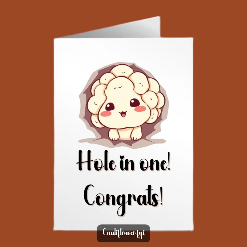 Free Printable Congrats Card: Sheepish Cauliflower Stuck Funny Downloadable Achievement Gift