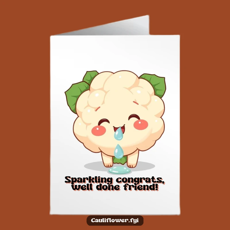 Joyful Free Printable Congrats Card: Balancing Cauliflower Cheers for Your Success!
