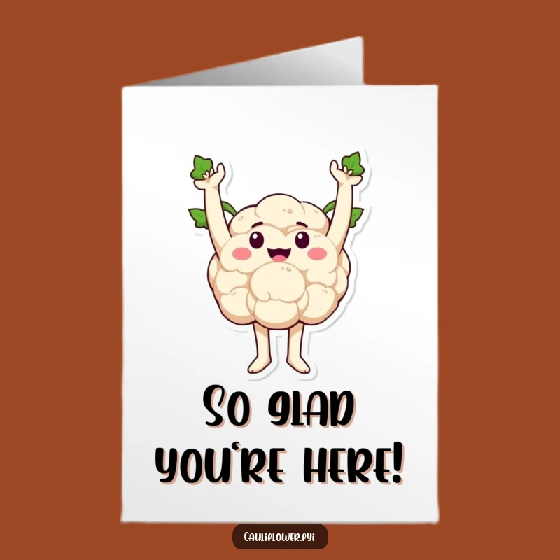 Free Printable Thank You Card: Grateful Cauliflower's Victory, Funny Downloadable Gift