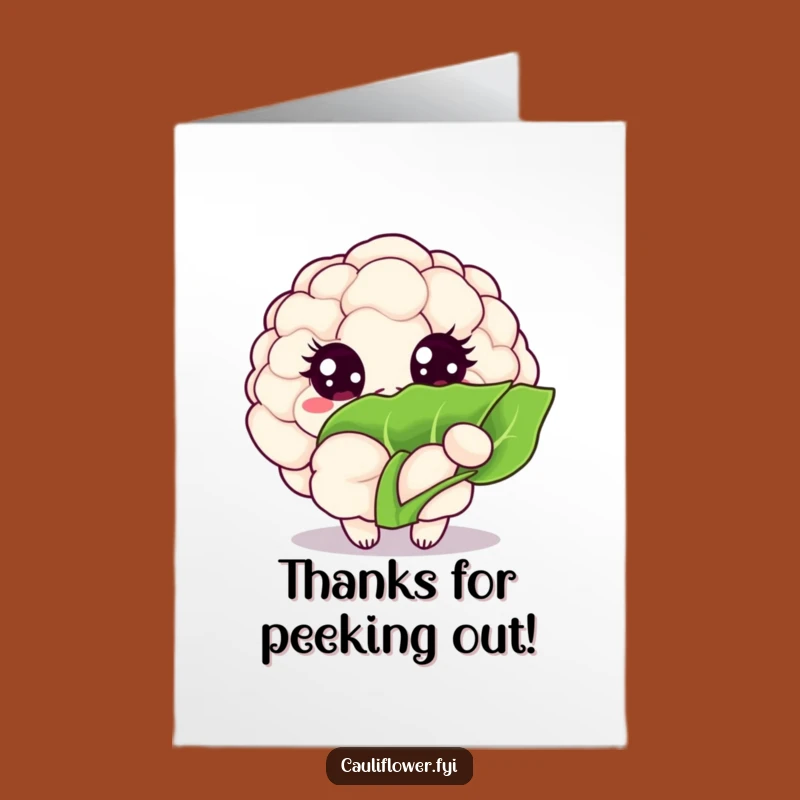 Free Printable Thank You Card: Curious Cauliflower, Appreciative Gift